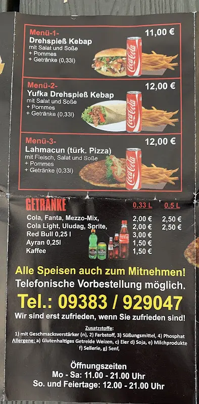 Menu_Charlys Dönerhaus_Wiesentheid_immagine_2