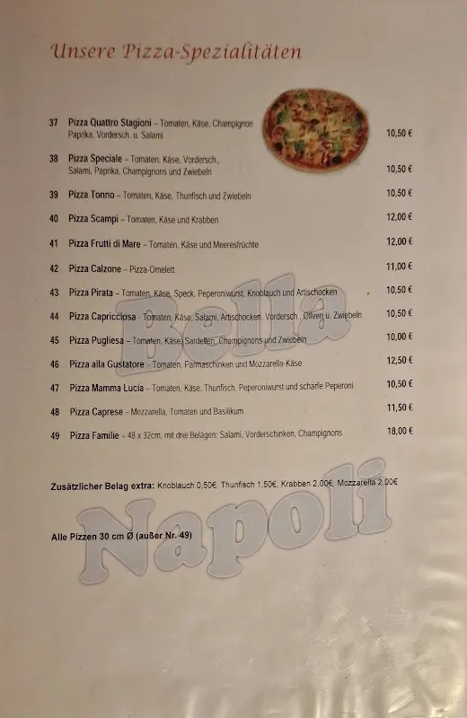 Menu_Pizzeria Bella Napoli_Wiesentheid_image_4