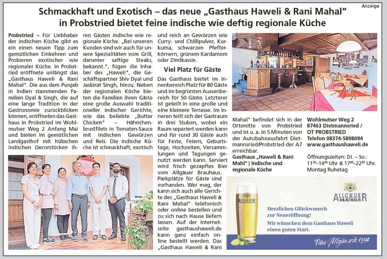 Menu_Haweli (Indisches Restaurant)_Dietmannsried_image_2