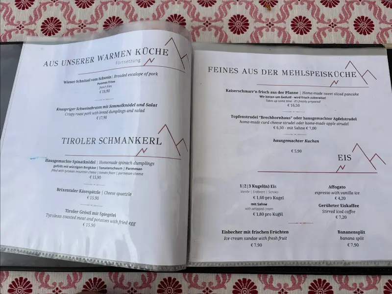 Menu_Hotel Brechhornhaus_Austria_immagine_2