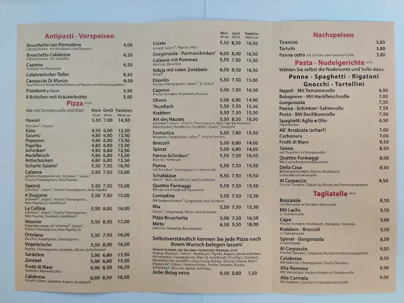 Menu_Pizzeria trattoria La Collina da pietro e Ivana_Wilhermsdorf_image_2