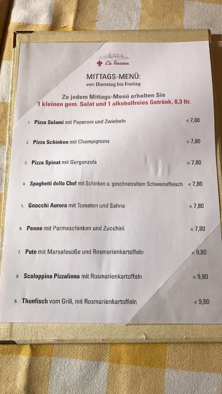 Menu_Ristorante La Toscana Winhöring_Winhöring_image_2