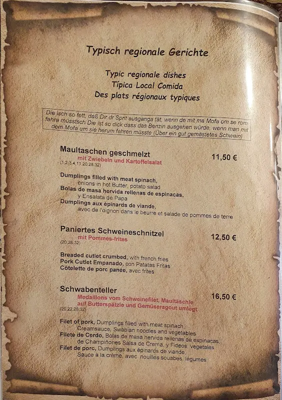 Menu_Wirtshaus Alt-Tryberg_Schwarzwald_image_1