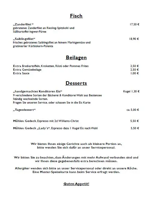 Menu_Alte Mühle Friedersdorf_Heidesee_immagine_1