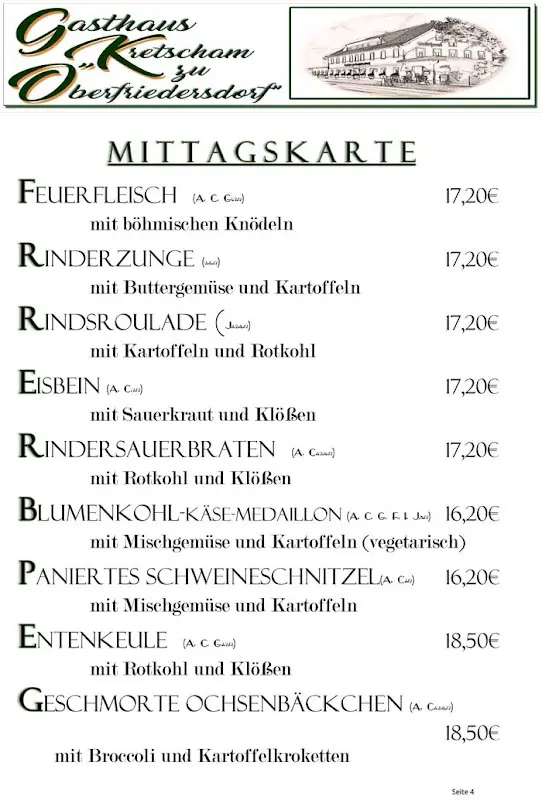 Menü_Gasthaus Kretscham zu Oberfriedersdorf_Neusalza-Spremberg_Bild_2