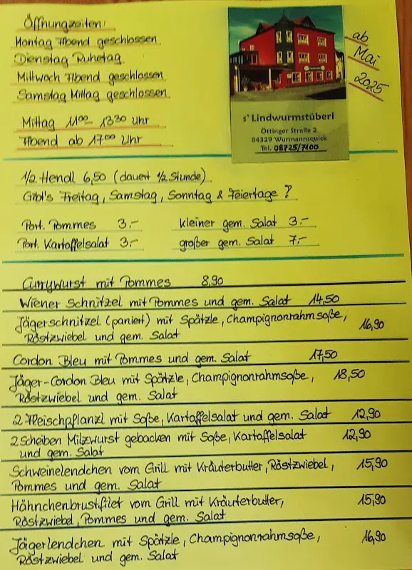 Menu_Gaststätte s'Lindwurmstüberl_Wurmannsquick_image_1