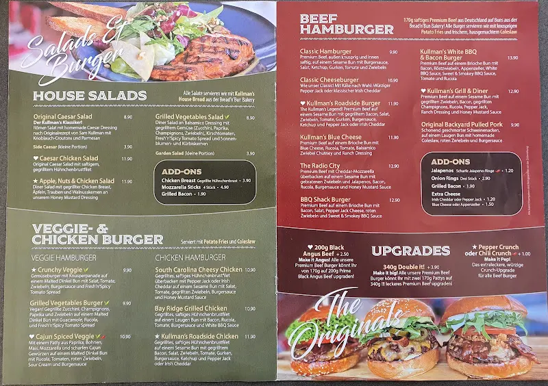 Menu_Kullman’s Grill & Diner Würzburg_Würzburg_immagine_1