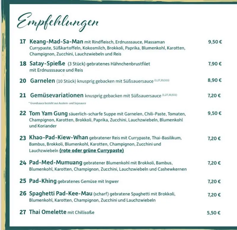 Menü_der kleine thai_Zapfendorf_Bild_1