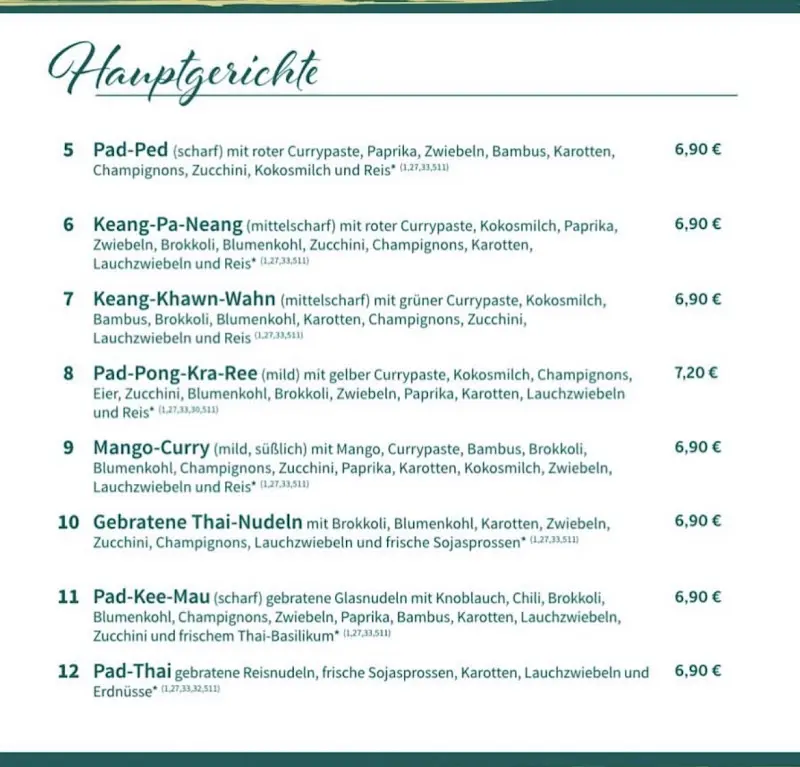 Menü_der kleine thai_Zapfendorf_Bild_3