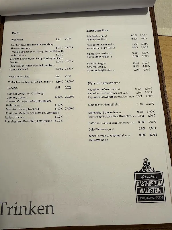 Menu_Gasthof Zum Waldstein_Fichtelgebirge_immagine_4