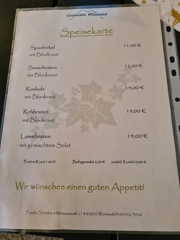 Menu_Restaurant Zum Schelter_Wunsiedel_immagine_2