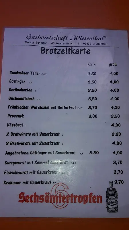 Menu_Restaurant Zum Schelter_Wunsiedel_immagine_4