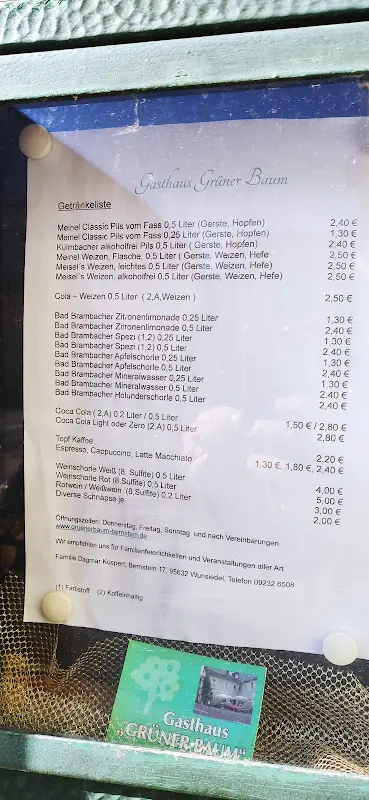 Menu_Restaurant Grüner Baum_Wunsiedel_immagine_1