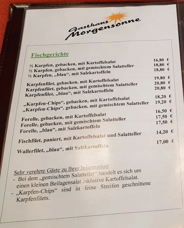 Menu_Gaststätte Morgensonne_Zirndorf_immagine_2
