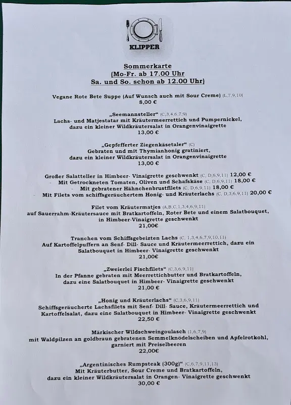 Menu_Klipper Segelschiffrestaurant_Berlin_immagine_1