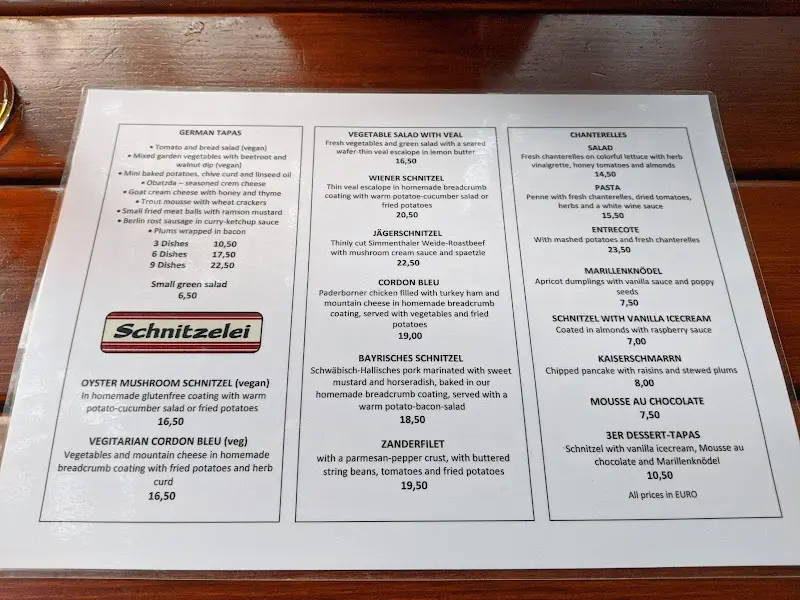 Menu_Schnitzelei Mitte_Berlin_immagine_1