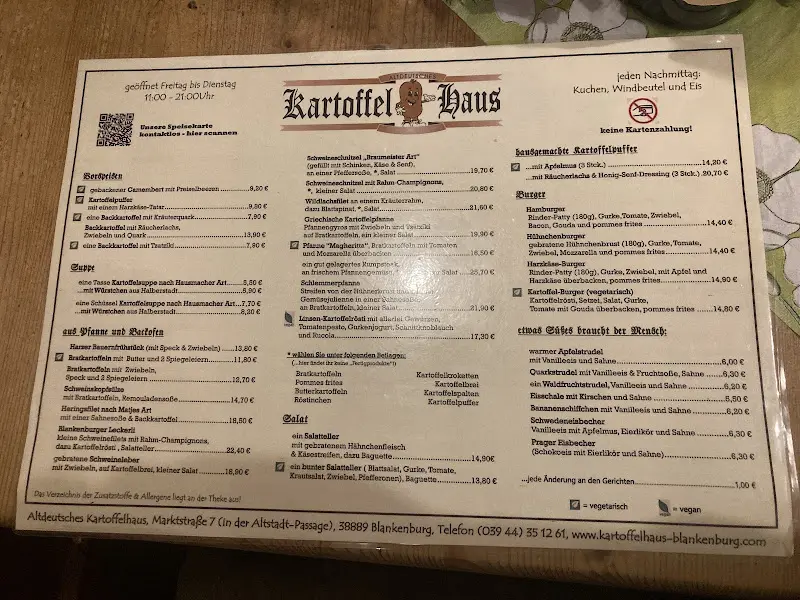 Menu_Altdeutsches Kartoffelhaus_(Harz)_immagine_1