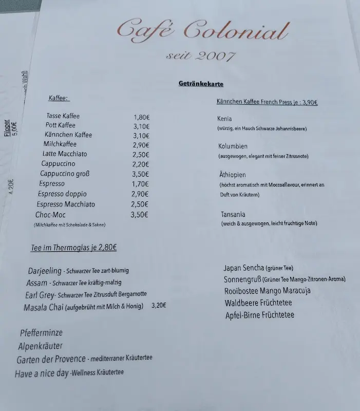 Menu_Café Colonial_(Harz)_immagine_1