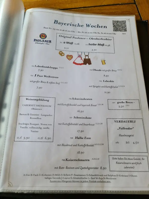 Menu_Luise Restaurant in Dahlem_Berlin_immagine_3