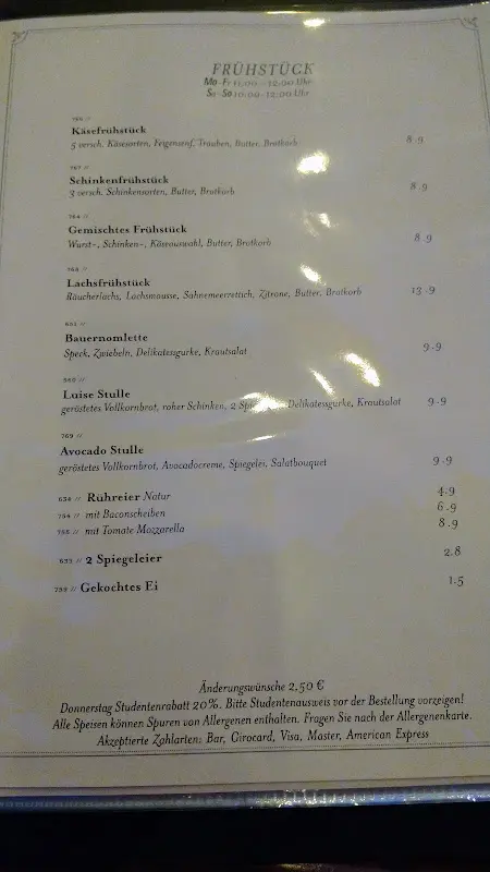 Menu_Luise Restaurant in Dahlem_Berlin_immagine_4