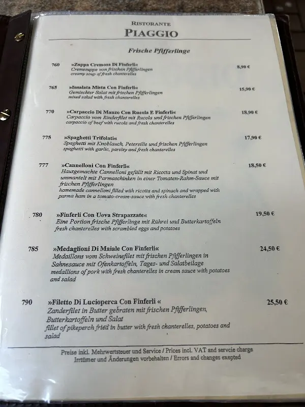 Menu_Restaurant Piaggio_Berlin_image_1