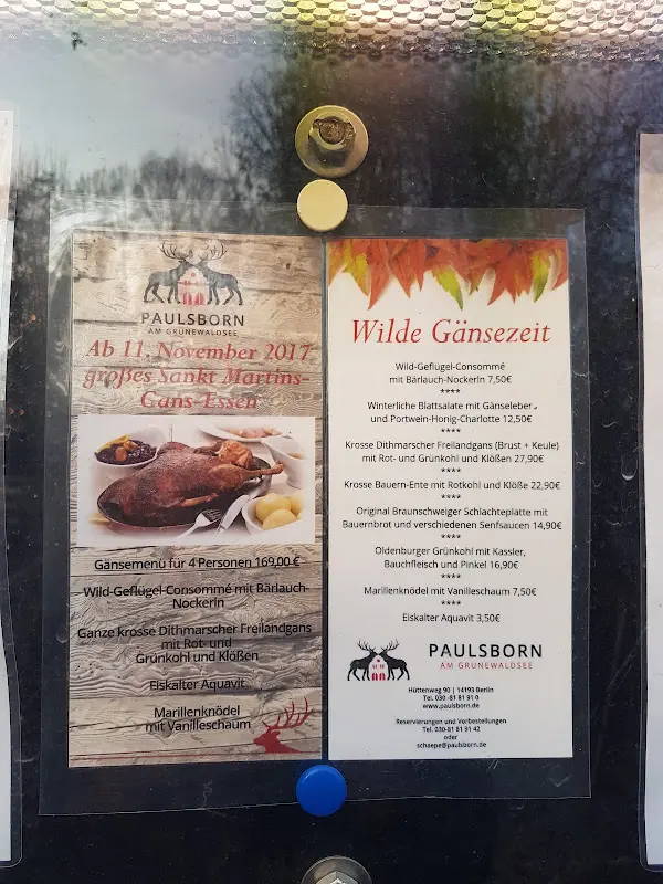 Menu_Paulsborn castle at the forest lake Grunewald_Berlin_immagine_4