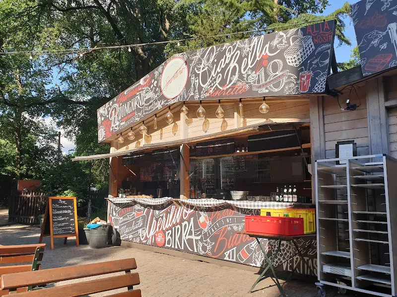 Paulsborn castle at the forest lake Grunewald restaurant in Berlin
