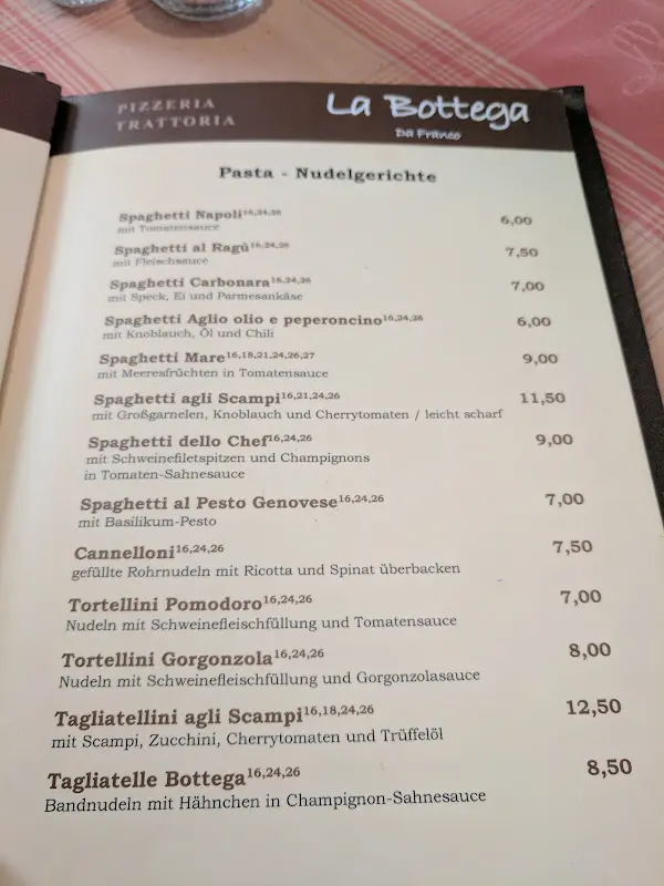 Menu_La Bottega Da Franco_Berlin_immagine_4