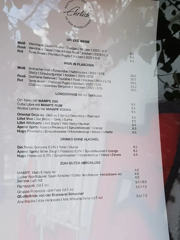Menu_Restaurant Ehrlich in Friedrichshagen_Berlin_immagine_1