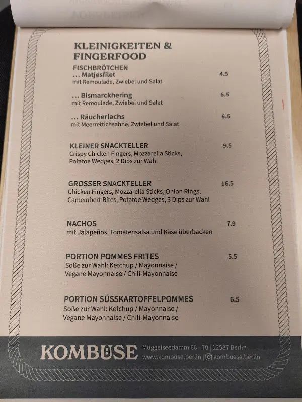 Menu_Kombüse Berlin_Berlin_immagine_1