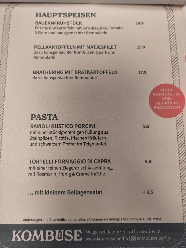 Menu_Kombüse Berlin_Berlin_immagine_4