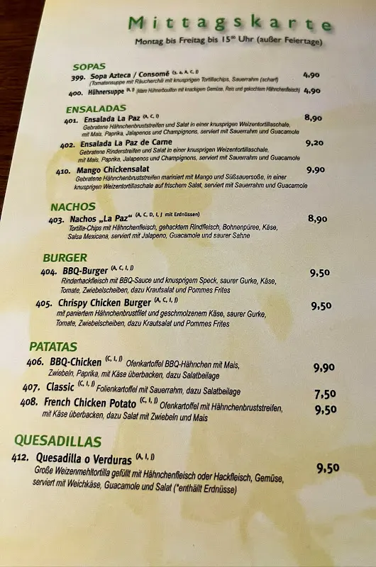 Menu_Restaurant La Paz in Hellersdorf_Berlin_immagine_3