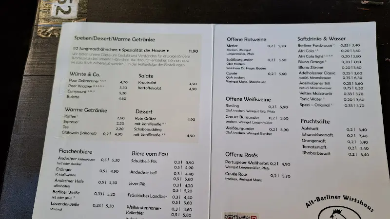Menu_Alt Berliner Wirtshaus Henne_Berlin_image_4