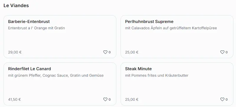 Menu_Restaurant Le Canard_Berlin_image_1