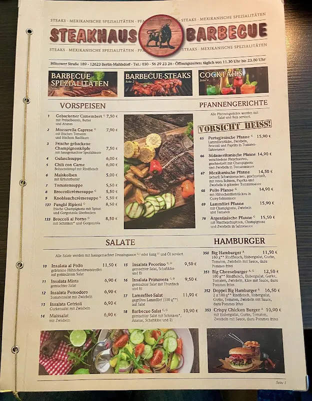Menu_Steakhaus Barbecue Mahlsdorf_Berlin_immagine_1
