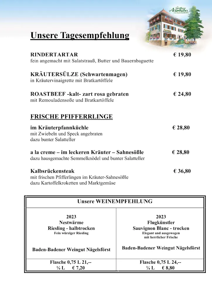 Gasthaus Auerhahn ristorante a Baden-Baden