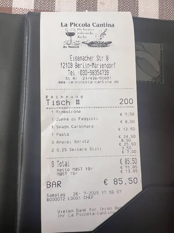 Arnold “Traveller”_Ristorante La Piccola Cantina_Berlin_reseña