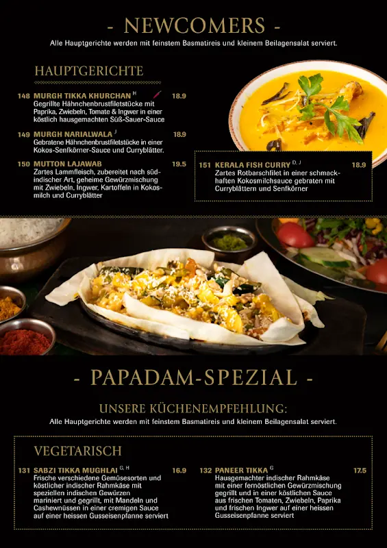 Menu_Papadam Indisches Restaurant_Berlin_immagine_1