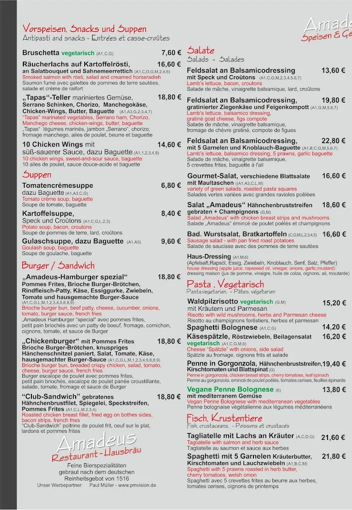 Menu_Amadeus Restaurant - Hausbräu_Baden-Baden_immagine_4