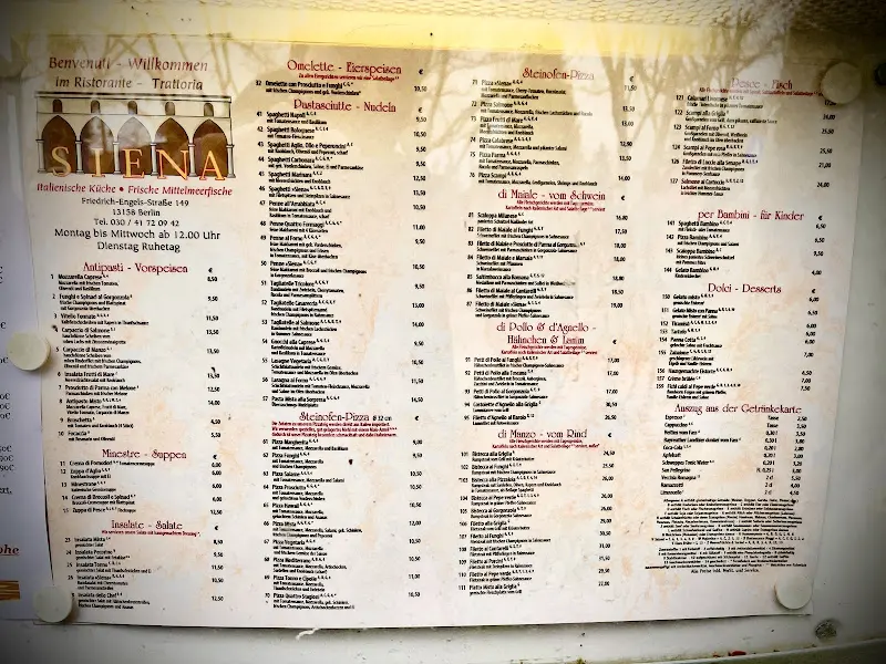 Menu_Ristorante Siena Rosenthal_Berlin_immagine_1