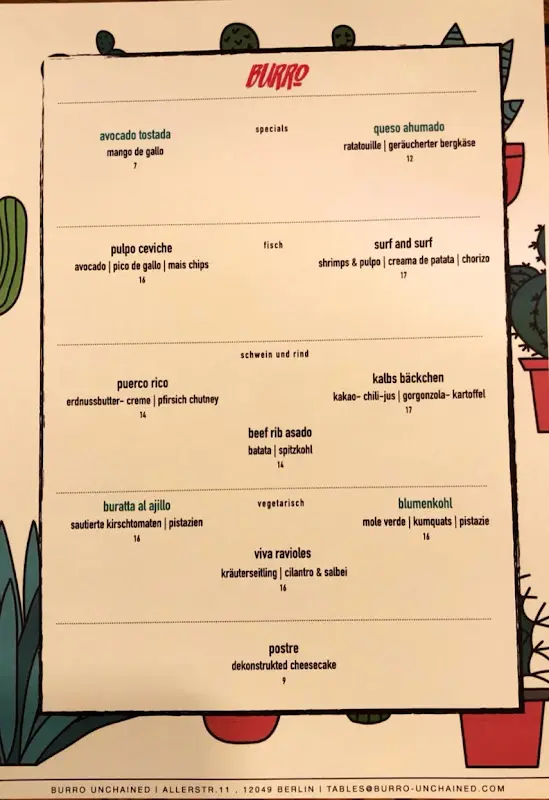 BURRO UNCHAINED restaurant in Berlin