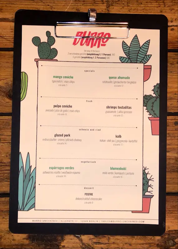 Menu_BURRO UNCHAINED_Berlin_immagine_3