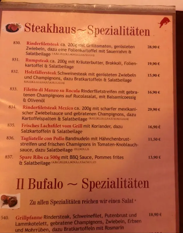 Menü_Il Bufalo_Berlin_Bild_2