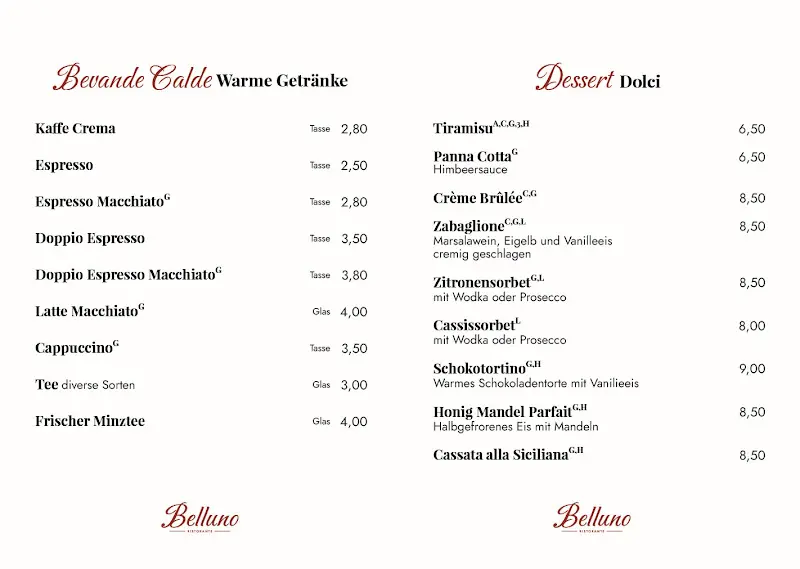 Menu_Ristorante BELLUNO_Berlin_image_1