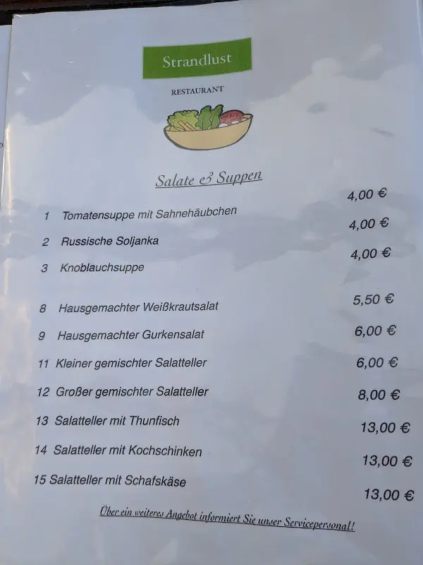 Menu_Restaurant Strandlust_Berlin_immagine_1