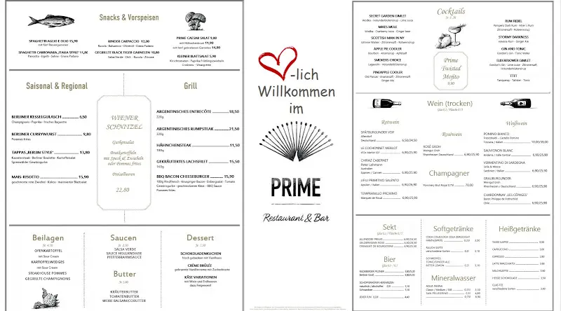 Menu_PRIME Restaurant & Bar - Berlin City West_Berlin_image_1