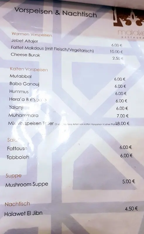 Menu_Malakeh Cuisine Berlin_Berlin_image_1