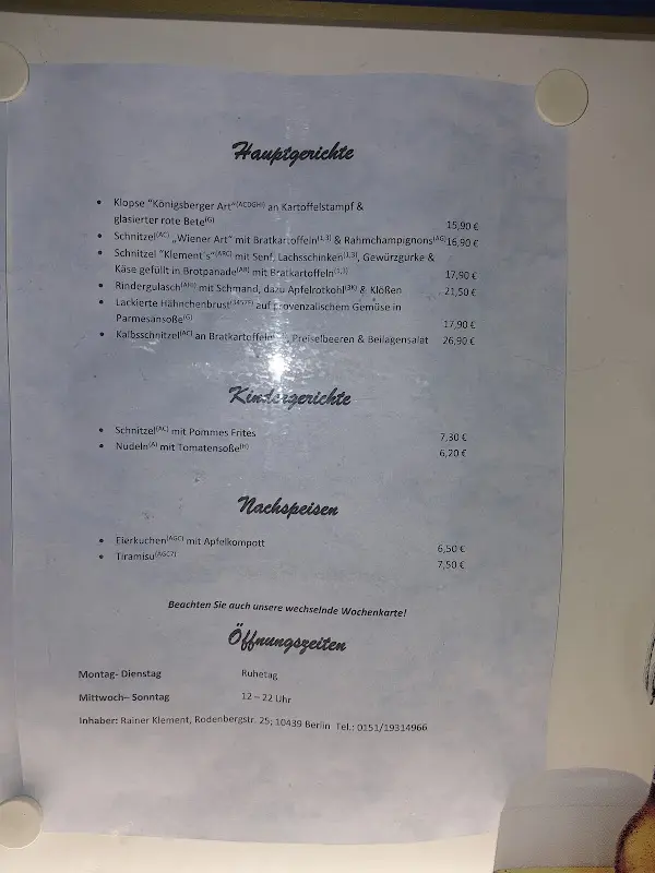 Menu_Restaurant Klement's_Berlin_image_1