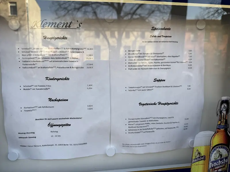 Menu_Restaurant Klement's_Berlin_image_2