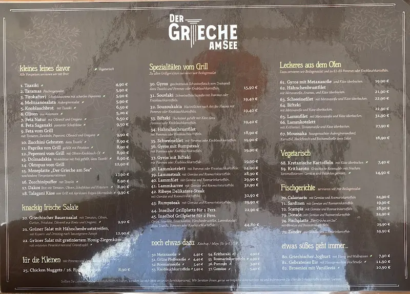 Menu_Restaurant Der Grieche am See_Malchow_immagine_1